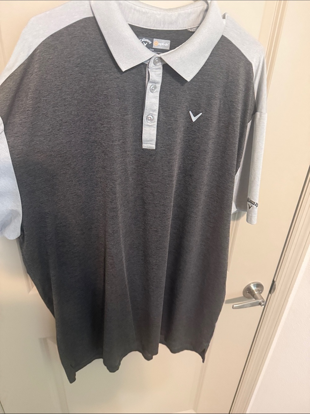 Callaway Two-Tone Charcoal and Light Gray Golf Polo
